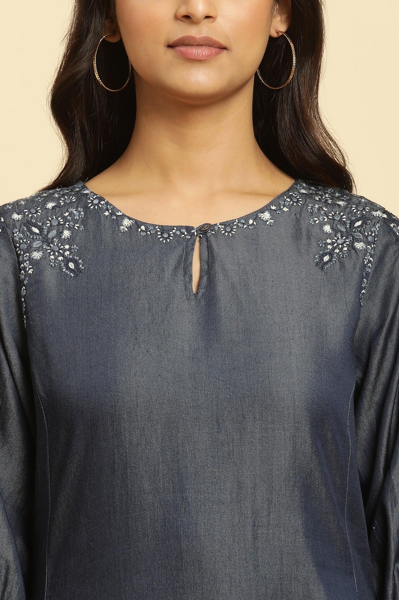 Blue Tencil Denim Dress - wforwoman