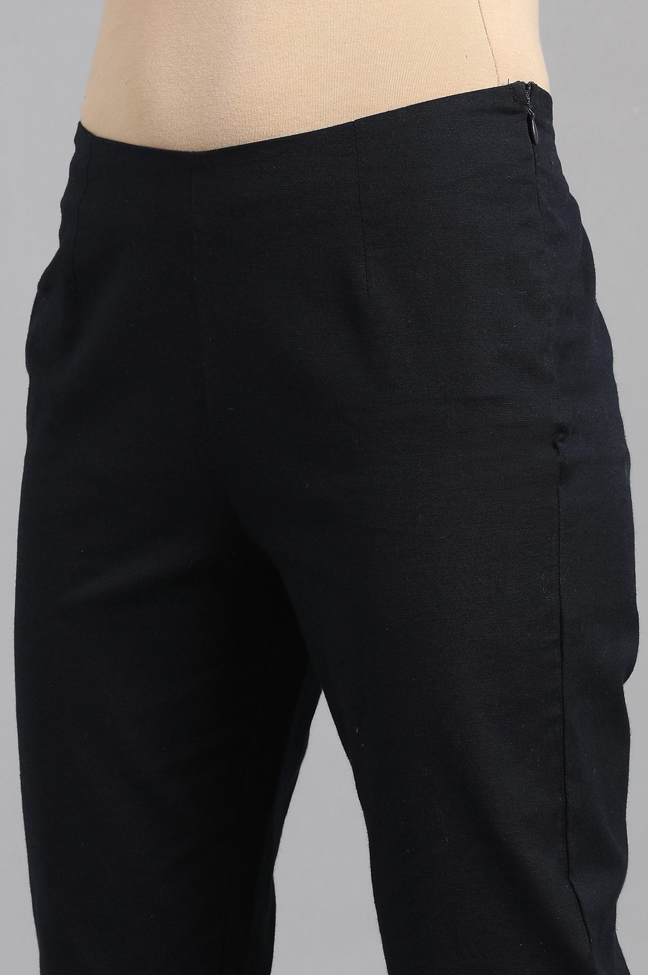 Dark Blue Floral Printed Pure Cotton Straight Kurta with Slim Pant Set