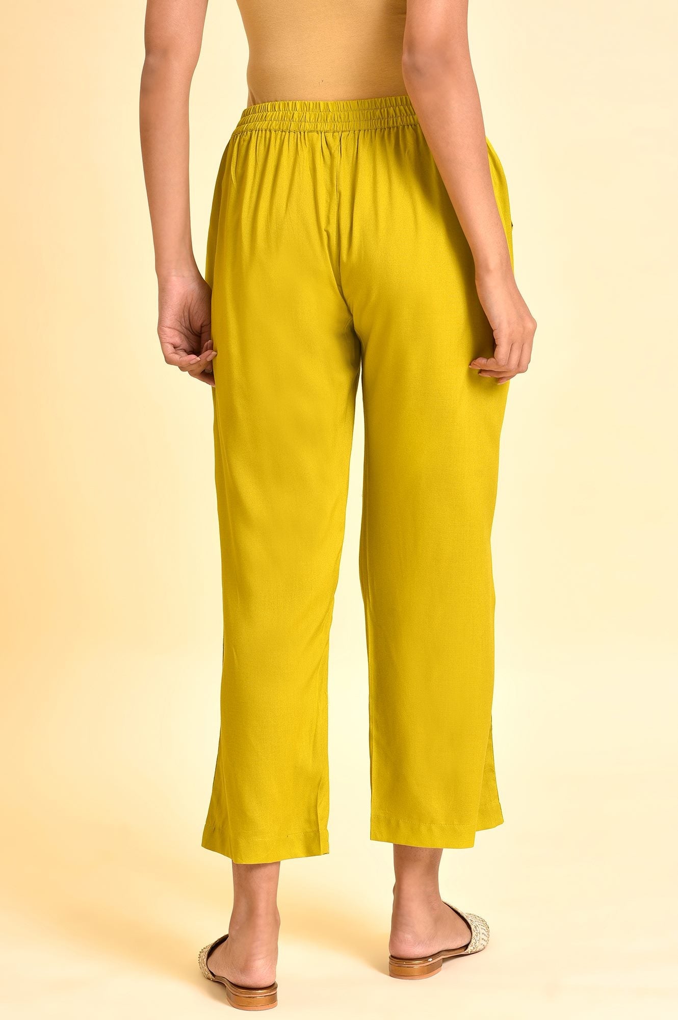 Light Green Floral Printed Lace Rayon Straight Kurta and Straight Pant Set