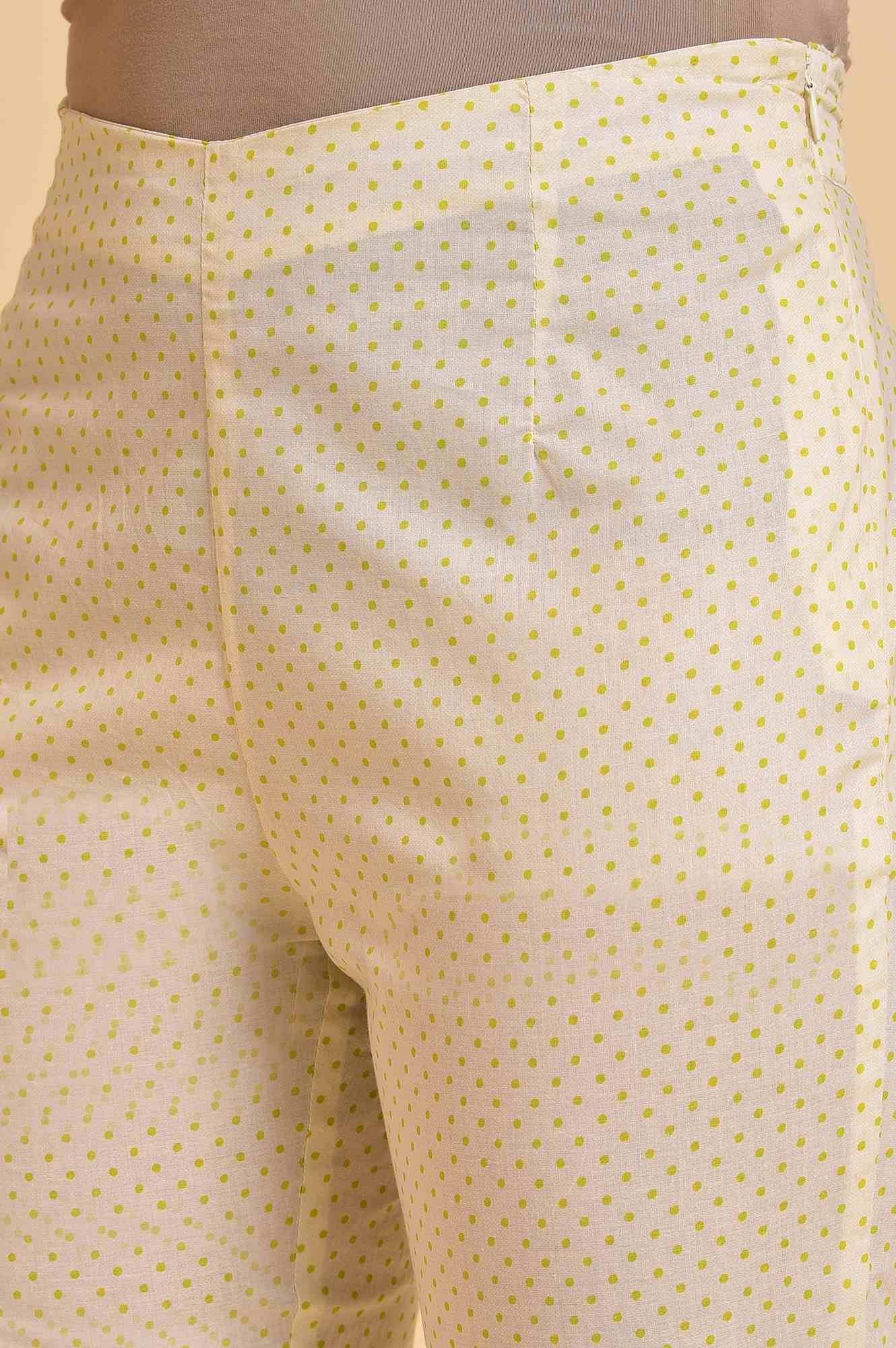 Lime Green Embroidered kurta, Pants And Dupatta Set - wforwoman