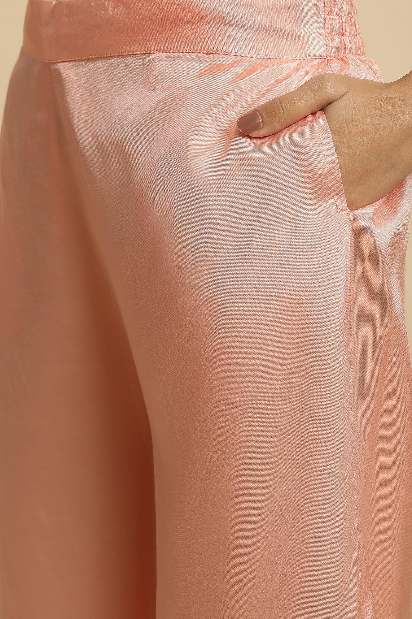 Pink Embroidered kurta Set - wforwoman