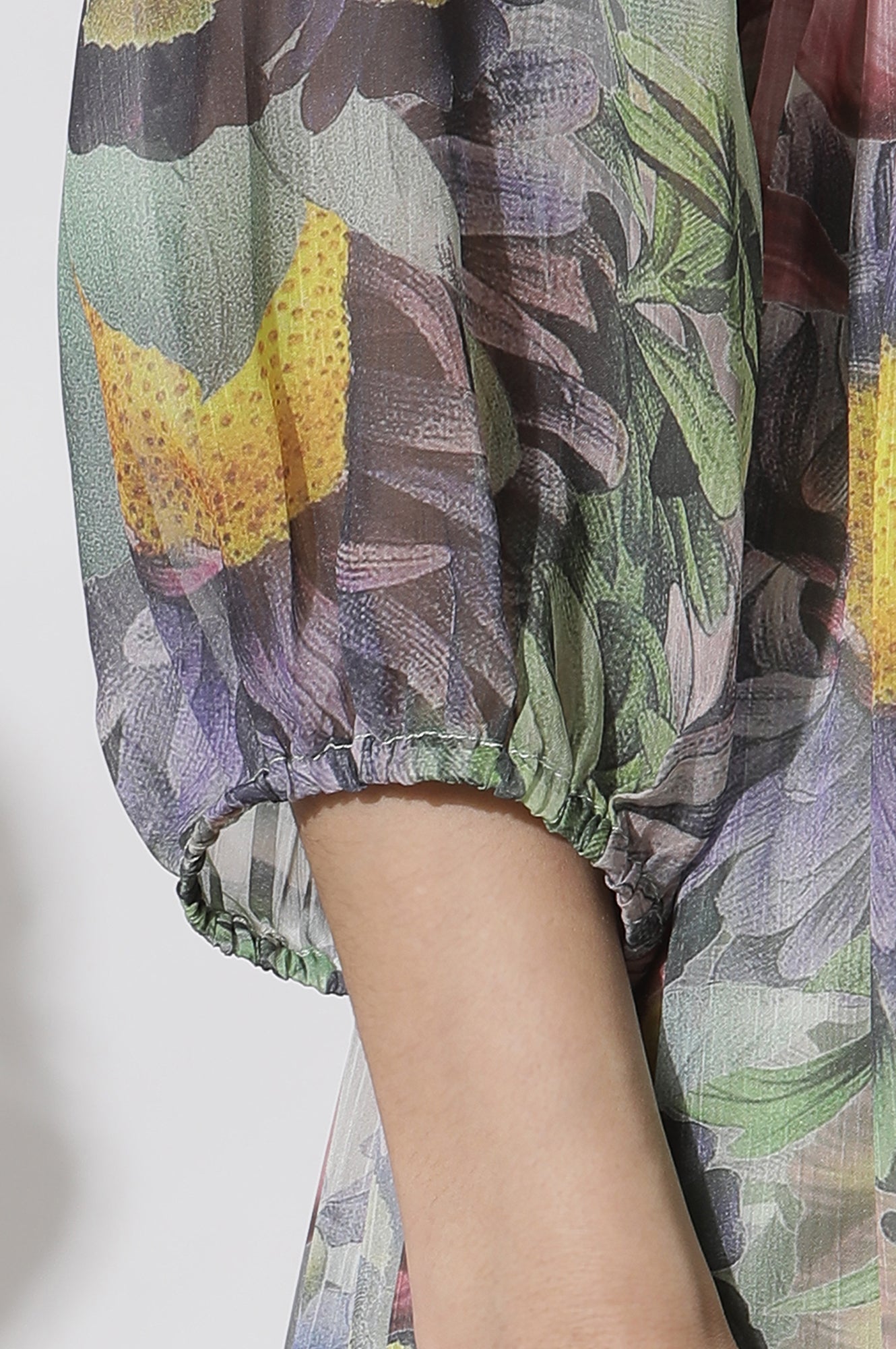 Multi-Coloured Floral Printed Tiered Dress