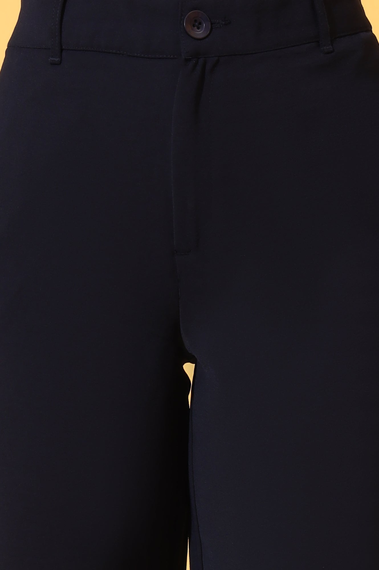 Navy Blue Solid Straight Western Culottes