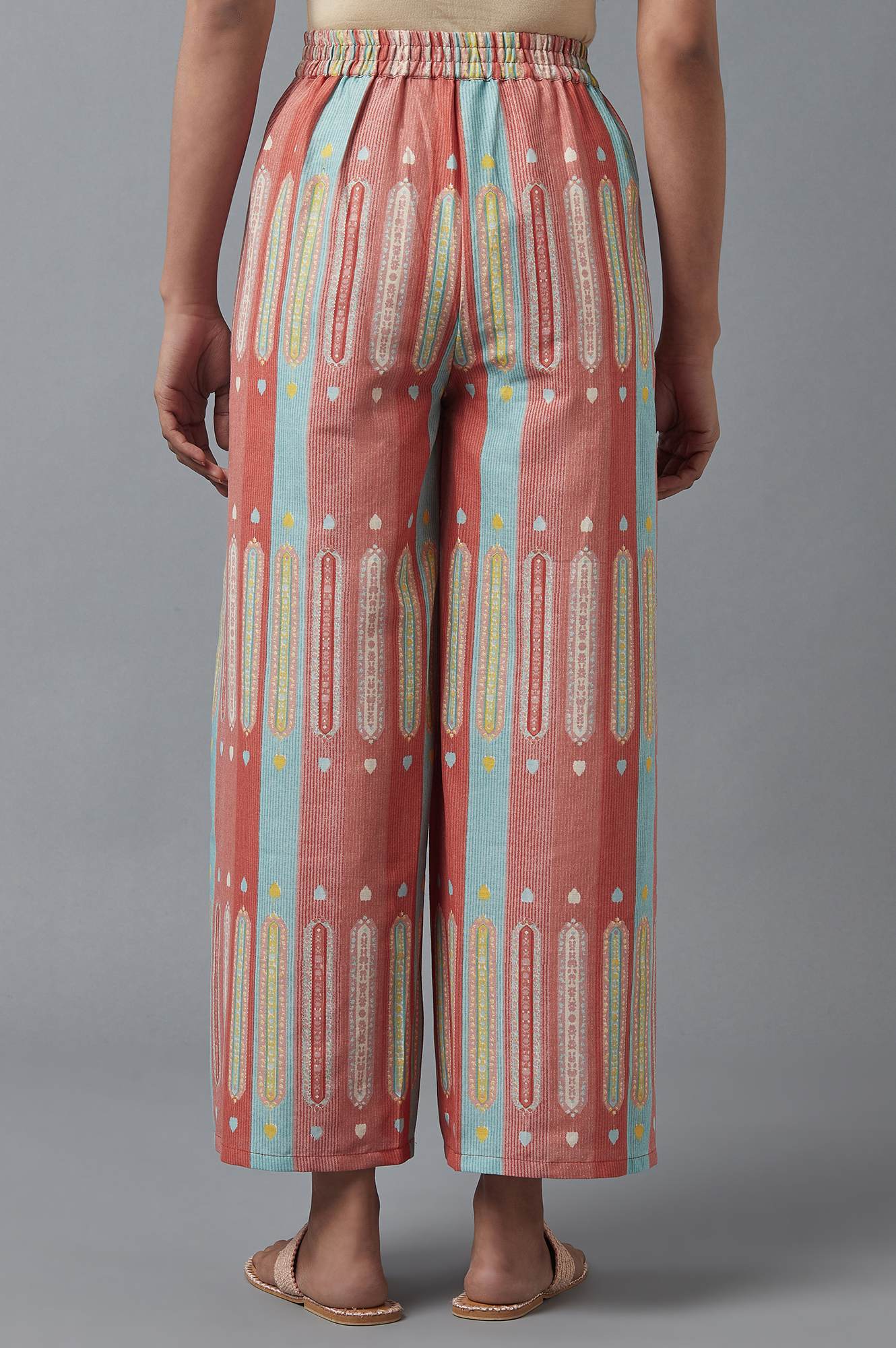 Orange Floral Printed Rayon A-Line Kurta and Parallel Pant Set