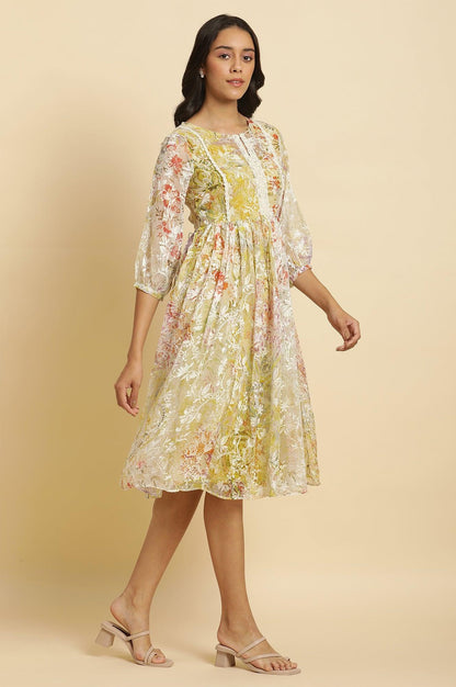 Multi-Coloured Breezy Sheer Printed Short Dress - wforwoman