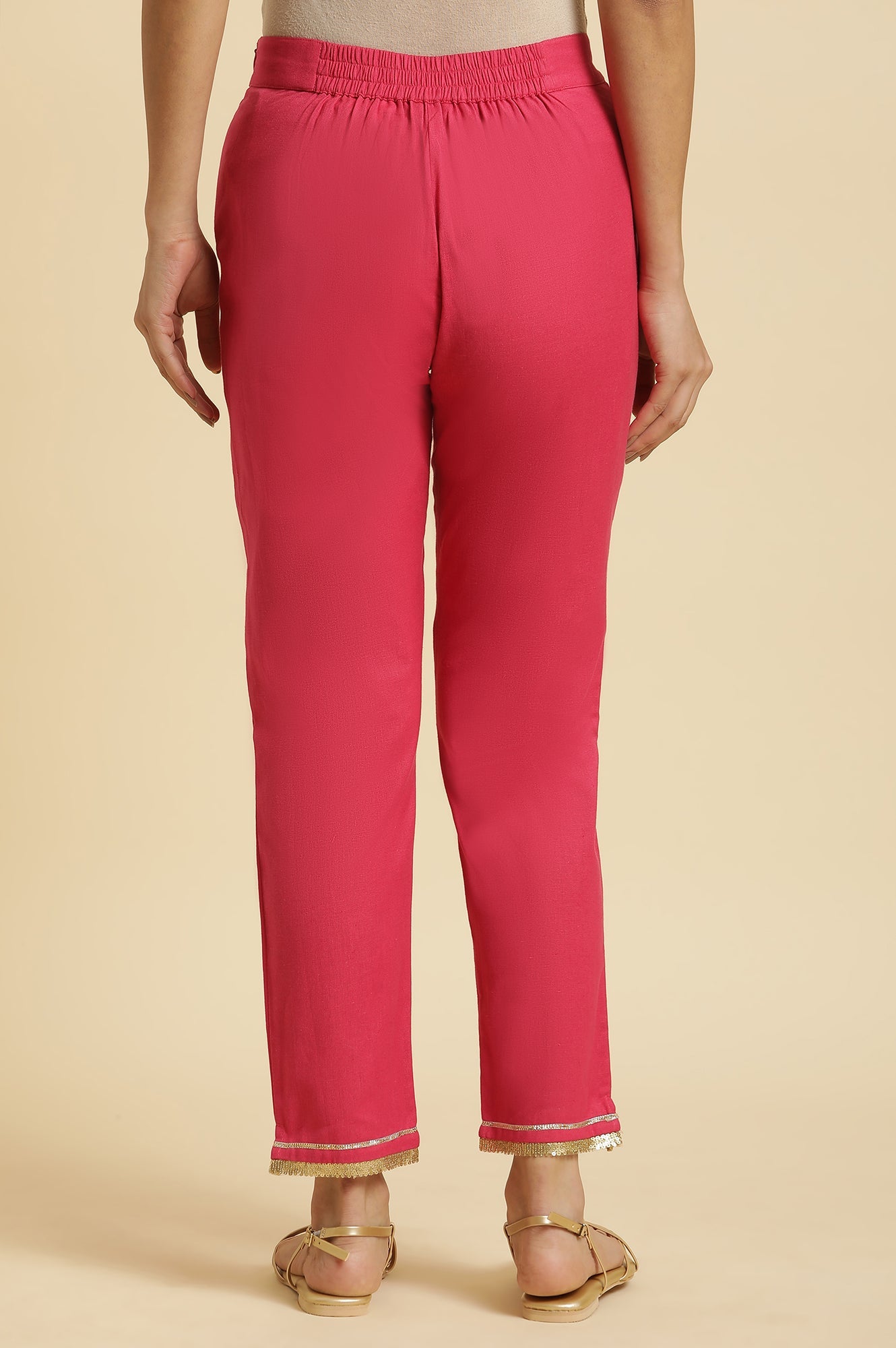 Pink Floral Printed Rayon Straight Kurta with Slim Pant Set