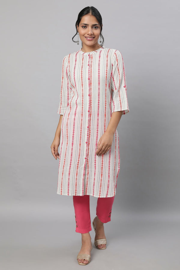 Aurelia Natural Printed kurta & Trousers Set
