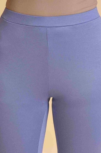 Light Purple A-Line Flowy Dress &amp; Tights Set - wforwoman