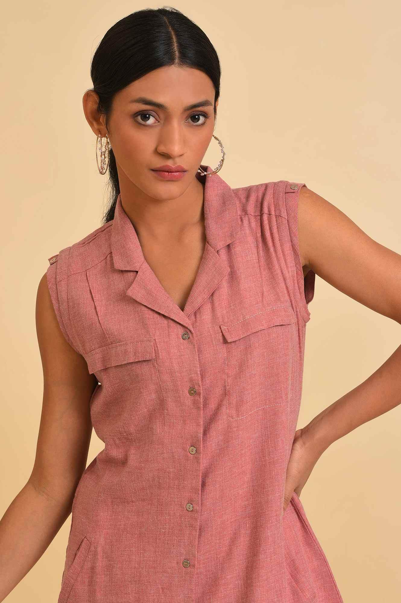 Pink Western Tunic With Embroidery - wforwoman
