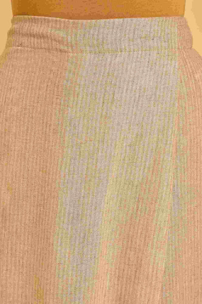 Beige Front Overlap Pants - wforwoman