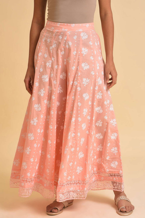 Pink Printed Festive Culottes