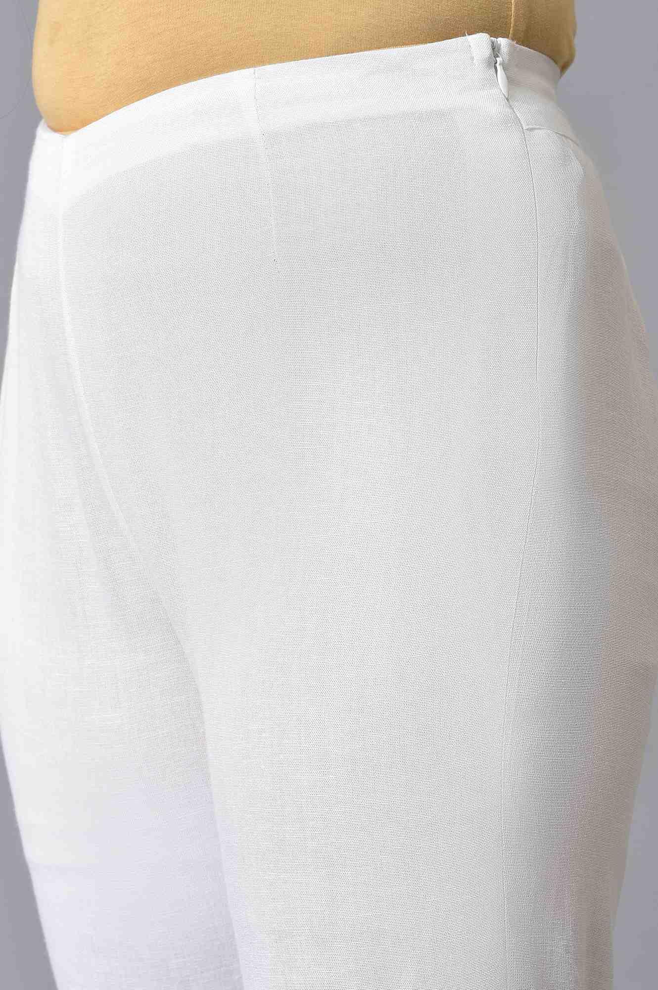 Ecru Placement Print kurta Set - wforwoman