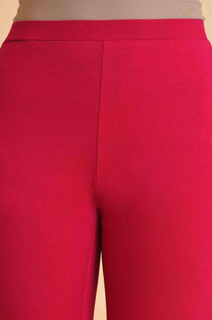 Purple Print Mix kurta &amp; Tights Set - wforwoman