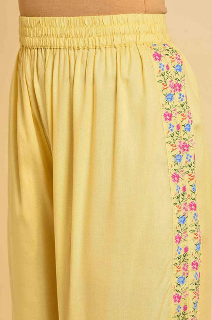 Light Yellow Embroidered kurta Set - wforwoman
