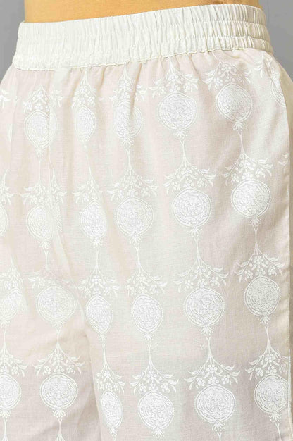 White Embroidered kurta And Pants Co-Ord Sets - wforwoman