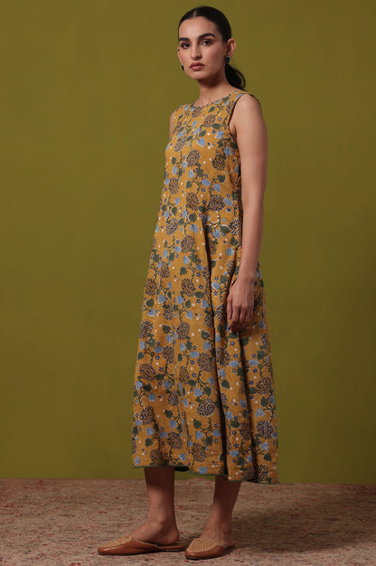 Floral Printed Flared Pure Cotton Dress