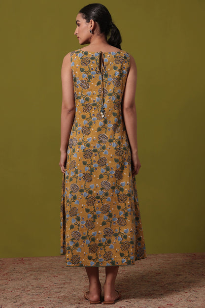 Floral Printed Flared Pure Cotton Dress