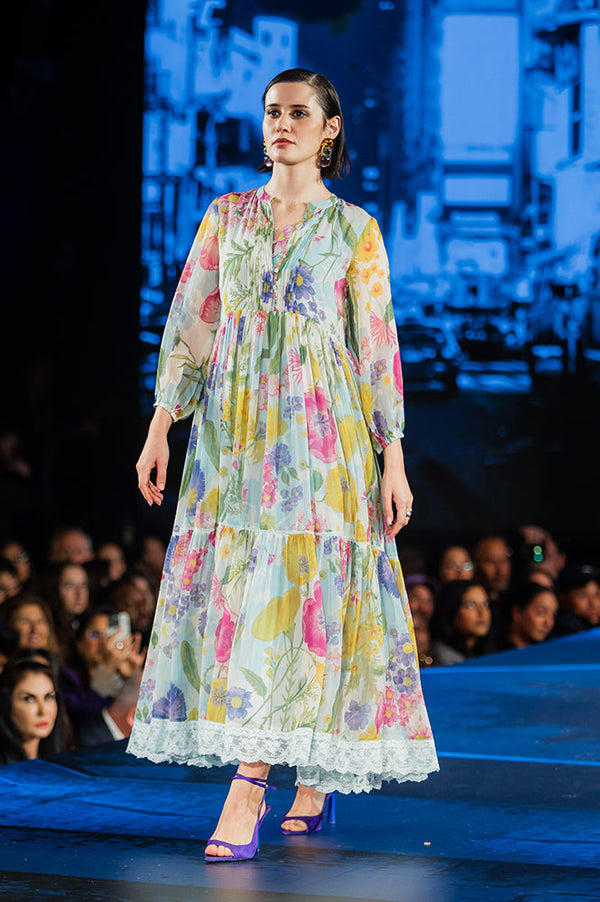 Floral Printed Flared Dress